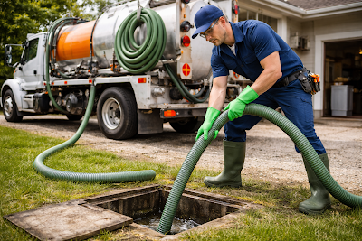 Sucção e limpeza de fossa